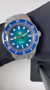 San Martin SN0148-G Mens Diver Watch Miyota 9015 Enamel Sunburst Dial Automatic Mechanical Waterproof 200M