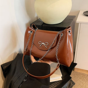 Bag Womens Large Capacity 2024 New Arrival Black Chain Fancy Shoulder Bag Work Commuter Bag Texture Tote Bag