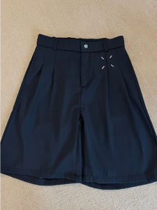 Quần Short Nam Cạp Cao Màu Đen Dáng Chữ a Thêu Kiểu Mỹ Mùa Hè Quần Thể Thao Nhanh Khô Đa Năng Quần Short Nam