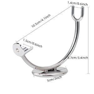 Stainless Steel Straight Razor Holder Men Shaving Brush Stand Durable Razor Organizer Storage for Men Home Barber Grooming Tools