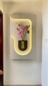 (HÀNG LOẠI 1) Tranh treo tường cắm hoa mẫu mới nhất có đèn decor nhà đẹp trang trí phòng khách quán cafe sang trọng
