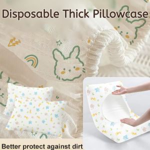 Disposable Thick Pillowcase Travel Essential Portable Dirt Resistant Independent Packaging Handy Gadget 360-degree Wrapping