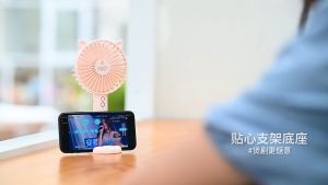 USB Rechargeable Multifunctional Handheld Portable Mini Fan Phone Holder Fan for Student Home Outdoor Sports Office Desktop Summer