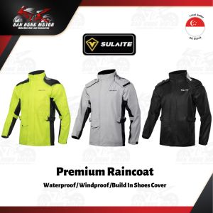 🇸🇬 PREMIUM SULAITE Motorcycle Raincoat Waterproof / Windproof / In-Build Shoe Cover/ 15000mm