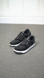 HUGO BLACK |ManNeedMe x NAZ| Sepatu Sneakers Pria Casual Shoes ORIGINAL SOL DIJAHIT