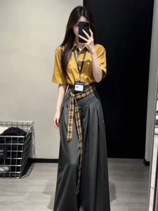 ZHENMANZI | Stylish Comfortable Beautiful Yellow Summer Shirt and Pants Set