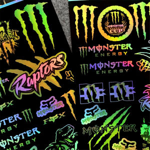 สติกเกอร์ติดมอเตอร์ไซค์เลเซอร์สัตว์ประหลาดพลังงานกันน้ำตกแต่งตัวรถสำหรับฮอนด้าคาวาซากิ SUZIKI Benelli YAMAHA