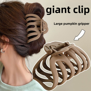 Large Size Octopus Shark Clamp Pumpkin New Style Wide Vintage Hair Clip Fashionable Hair Accessories for Women And Girls