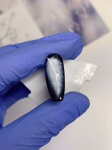 Cọ xước nail cọ omber vẽ trang trí móng cán đen