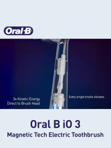 Oral-B | Oral-B iO3 Electric Toothbrush Black 1 Handle+Charger+4 Replacement Heads