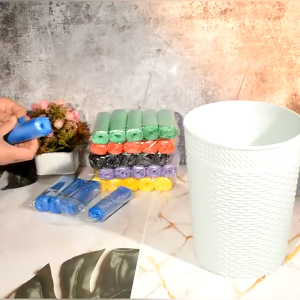 【SG SELLER】5 Rolls 1 pack 100Pcs Garbage Bags Household Plastic Bags Rolls 100pcs