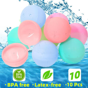 Reusable Water Balloons for Kids No Magnets Silicone Leak-Resistant Refillable Water Splash Balls Summer Water Toys for Outdoor