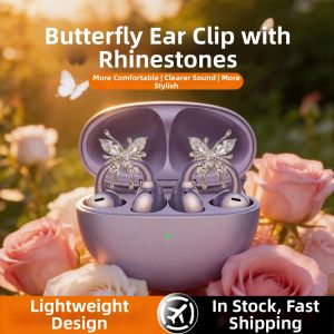 xilixili | Luxurious Diamond Butterfly Clip Ear Hooks