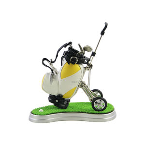 GOG | Creative Waterproof Golf Bag Shape Decorative Item Tilt Design Cart with Seat and Pencil Holder