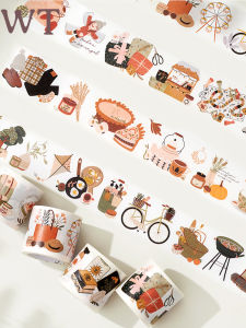 เทปผ้าทอญี่ปุ่น Wt Brand Original Fun Four Seasons Game แทบไม่ต้องติดตั้ง รูปแบบ Ins ที่สามารถถอดออกได้ ใช้ในบ้าน