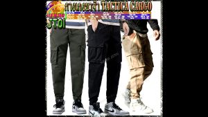 กางเกงคาร์โก้สไตล์เกาหลี กางเกงขาจั๊มทรงหลวม กางเกง JT01-2 ใส่ได้ทั้งชายหญิงมีกระเป๋า2ข้างผ้าหนานุ่มใส่สบายเหมาะเดินป่าก็เท่ได้JOGGER PANTS