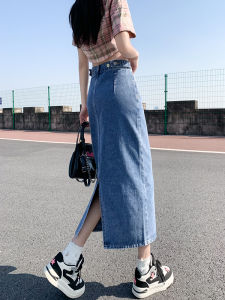 High Waist Denim Mini Skirt Womens Summer New Loose Slim A-Line Short Womens Skirts High Waist Zipper Button Cotton Blend