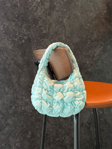 Folded Cloud Shape Womens Bag Embroidered Mint Green Spring Summer New Korean Version Star High Level Single Shoulder Handbag