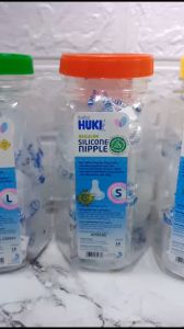 Baby HUKI Dot Silicone Nipples Dot Bayi Bentuk Bulat Satuan/Eceran S/M/L