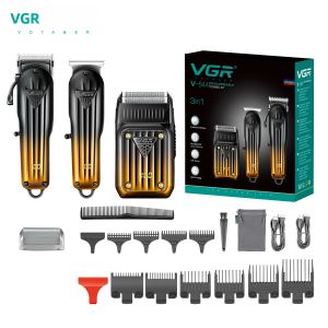 Máy Cắt Tóc Điện Chuyên Nghiệp VGR 644 Dành Cho Nam Bộ Cắt Tóc Phối Màu Có Thể Sạc Lại Chất Liệu Kim Loại Kèm 5+ Đầu Cắt