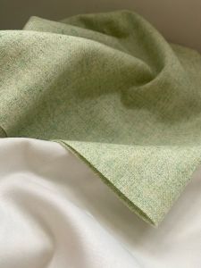 Luxurious 95% Wool Blend Mint Green Tweed Fabric Fashionable Suit Set Skirt Woolen Clothing Material Korean Style Home Fabric