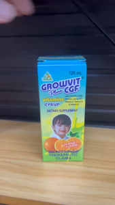 Growvit Plus CGF Vitamins Syrup 120mL Orange Flavor – Dietary Supplement