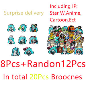 Bandai | Random 10/20Pcs Enamel Pin Brooch Set Anime & Cartoon Surprise Delivery Wishing Gift Metal Badge for Backpack Fans Collection