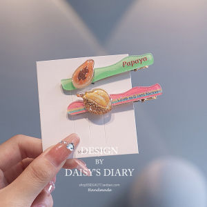 Fashionable Fruit Duckbill Hair Clips for Girls Childrens Hair Accessories Side Clips Fringe Hairpins Stylish Hair Accessories