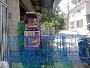 Battery Cage 4 Doors 8kg with free tie cable (Red/Blue/Green Assorted Color)