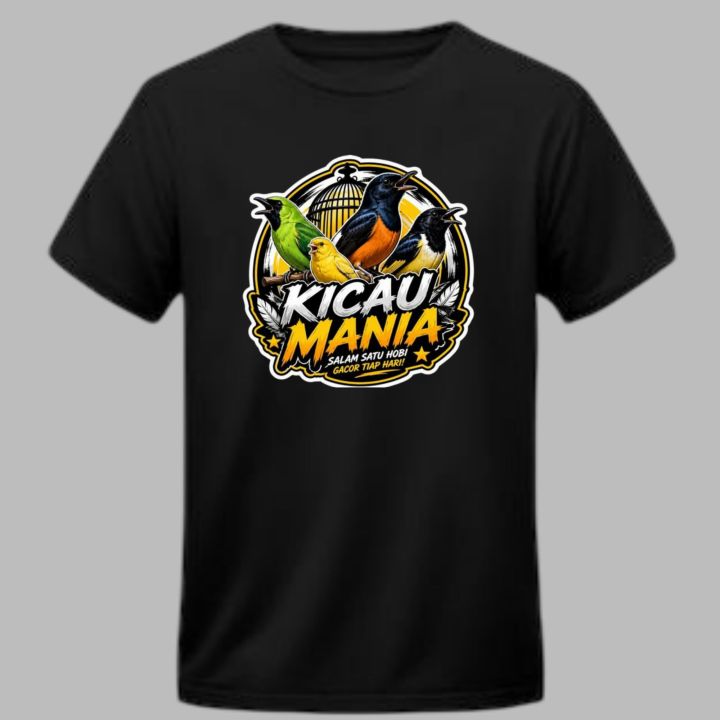 Kaos Kicau Mania Salam Satu Hobi Distro T-Shirt Atasan Dewasa Pira Wanita dengan Desain Unik dan Menarik Baju Oblong Katun Combed Indonesia
