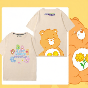 senwdsi | Cotton Short Sleeve Loose Fit Cartoon Bear T Shirt