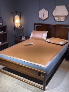 Summer Cool Mat  Foldable Cooling Mat Ice Rattan Mat/ Double Folding Non Bamboo Mat Rotan Tikar buluh