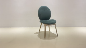 Ghế Ăn Bọc Nệm Xanh Olive Lưng Dập Nổi Họa Tiết Lá