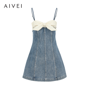 AIVEI | Celebrities Choice Summer Jean Halter Dress
