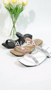 Sara Sara ALISA Sandal Heels Model Tali Dua sandal selop trendy sandal selop hak terbaru