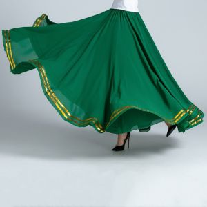 Spring/Summer Womens Halfskirt A-line Skirt Long Dress Large Swing Versatile Mid length Slim Xinjiang Square Dance Skirt