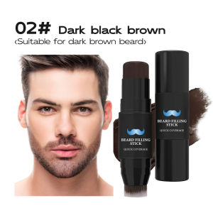 2 in 1 Beard Filler Stick with Brush Beard Pen Filler Long-Lasting Coverage Natural Effect Mens Beard Pen and Beard Brush