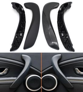 Carbon Fiber Black Interior Car Front Left Right Door Handle For Renault Megane 3 MK3 Fluence 2008-2016 809540001R 809600007R