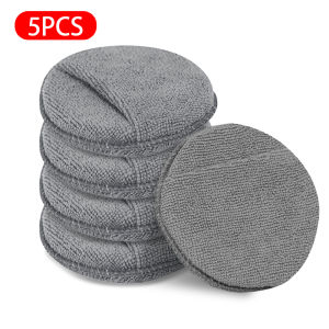 SEAMETAL 5/10Pcs Car Detailing Applicator Pads Car Care Waxing Polish Sponges Soft Microfiber Round Pocket Foam Sponges Car Care