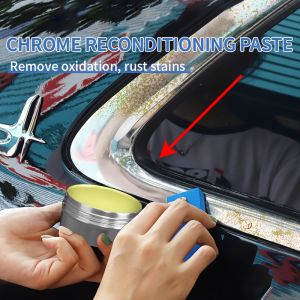 Chrome Shine Restorer for Car Windows & Metal Surfaces - Rust Remover and Polishing Paste Removes Stains & Oxidation Restores