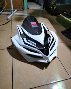 cover headlamp putih list hitam Honda All New CBR150R K45G k45R tahun 2016 sampai 2020 model All New CBR 250 RR