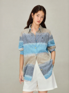 INMAN | Color Gradient Design Casual Loose Shirt