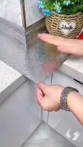 1 M Wallpaper Dapur Anti Minyak Panas Api Wall Sticker Aluminium Foil