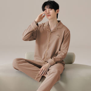 MiiOW | Đồ Ngủ Nam Áo Len Tay Dài Cotton Sơ Mi