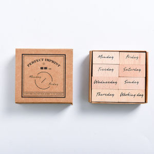 Wooden Planner Stamp Set Multifunctional Design