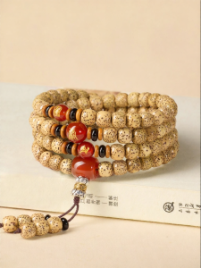 QINGXIANGTAI | Natural Star Moon Bodhi 108 Beads Prayer Bracelet