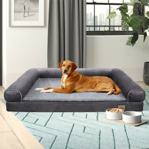 BingoPaw ที่นอนสูงสุด เปลสัตว์เลี้ยง Large Pet Dog Bed with Soft Bolster and Removable Cover ที่นอนสูงสุด เตียงสูงสุด