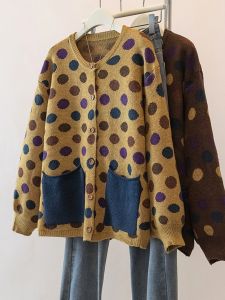 Slimming Retro Design Knitted Cardigan