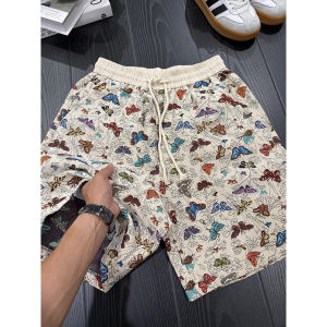 Quần Short Nam Họa Tiết Bướm Hawaii Mùa Hè Cổ Điển Quần Đi Biển Thể Thao Bằng Lụa Băng Quần Năm Mảnh Quần Dài Thường Ngày Thoáng Khí Thoải Mái