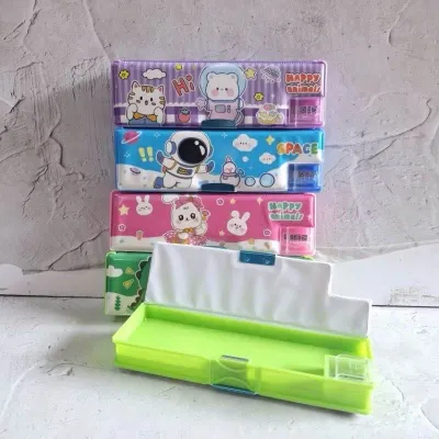 Kotak Pensil Anak Magnet Serutan Squeezy Motif Kartun Lucu Pencil Case